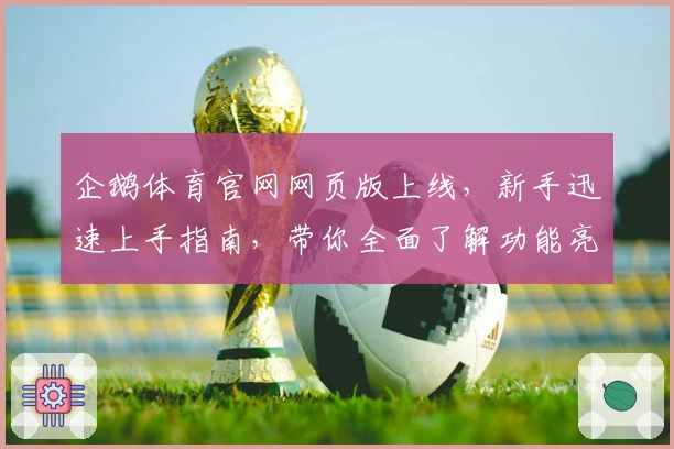企鹅体育官网网页版上线，新手迅速上手指南，带你全面了解功能亮点与最新体验